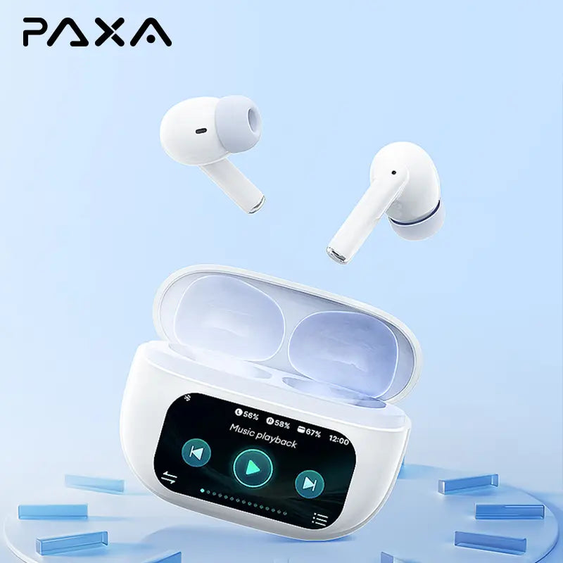 PAXA Aifriend Pro Intelligent Earphone with Full Color Touch Charging Case, Robust Bass Stereo Audio Headset, IPX5 Waterproof & Anti-Lost Search Function Earbuds