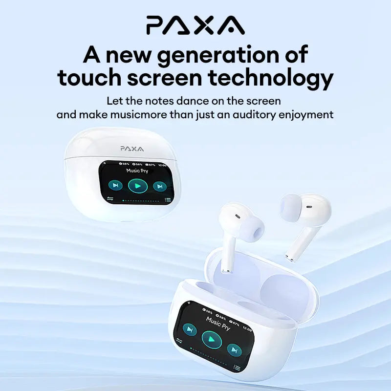 PAXA Aifriend Pro Intelligent Earphone with Full Color Touch Charging Case, Robust Bass Stereo Audio Headset, IPX5 Waterproof & Anti-Lost Search Function Earbuds